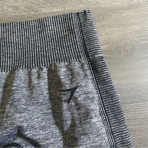 GymShark Hyper Amplify Leggings High Rise Small Gray Black Workout - Picture 2 of 12